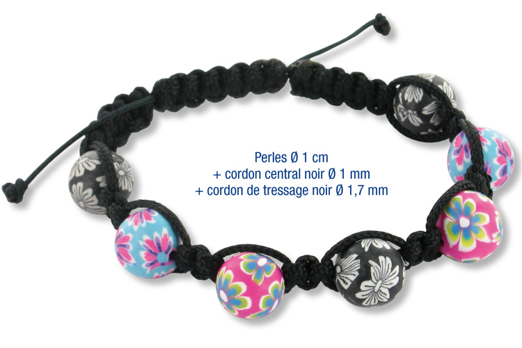 Shamballas avec des perles polymère millefioris
