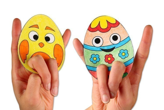 Marionnettes à doigts - Pâques - Activités manuelles Pâques - 10doigts.fr