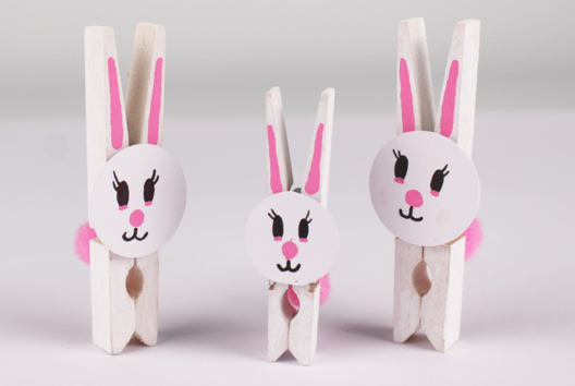 Lapin pince à linge pâques - Activités manuelles Pâques - 10doigts.fr