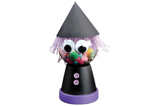 Sorcière distributeur de bonbons - Activités manuelles Halloween - 10doigts.fr