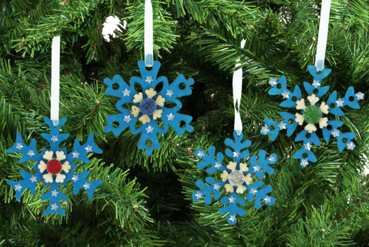 Activité Manuelle Flocon Noel Enfant - Activités manuelles décorations du sapin de Noël - 10doigts.fr - 2