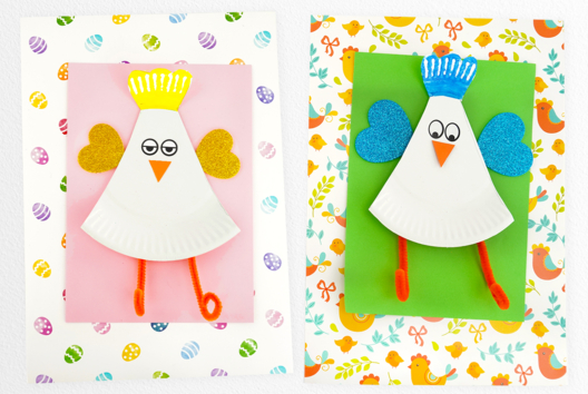 Activite Paques Enfant Poules rigolote - Activités manuelles Pâques - 10doigts.fr - 2