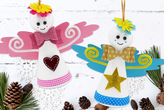 ange noël activité enfants bricolage - Activités manuelles décorations du sapin de Noël - 10doigts.fr