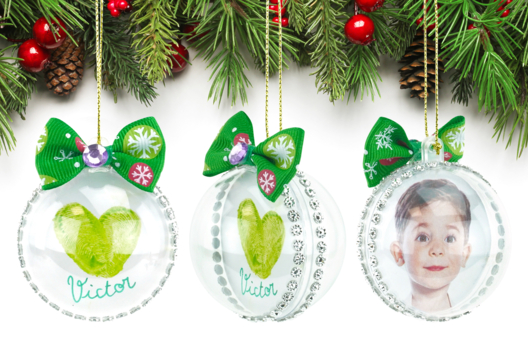 boule sapin de noël empreinte enfant - Activités manuelles Noël - 10doigts.fr - 2