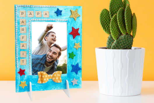 cadre fête des pères cadeau enfants - Activités manuelles fête des pères - 10doigts.fr