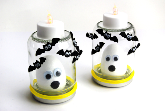 cage à fantôme halloween DIY - Activités manuelles Halloween - 10doigts.fr - 2
