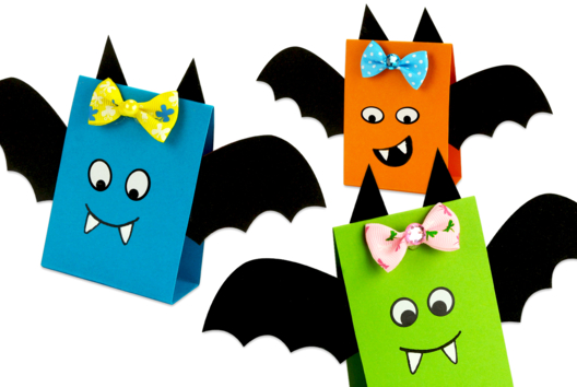 chauve souris papier bricolage facile enfants halloween - Activités manuelles Halloween - 10doigts.fr