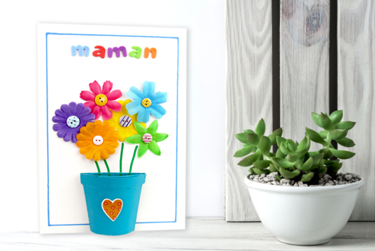 fleurs cadeau fête des mères activité enfants - Activités manuelles fête des mères - 10doigts.fr