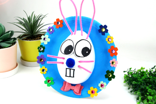 lapin assiette pâques activité enfants - Activités manuelles Pâques - 10doigts.fr