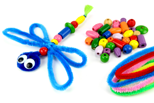 libellule perles chenilles activité enfant DIY - Activités manuelles bricolages - 10doigts.fr