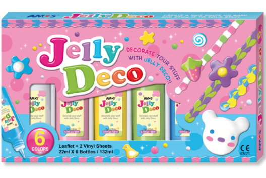 Peinture repositionnable JELLY DECO - Activités manuelles créations de bijoux - 10doigts.fr - 2