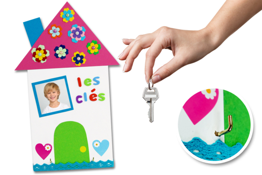 porte clés mural fête des pères mères cadeau - Activités manuelles fête des mères - 10doigts.fr
