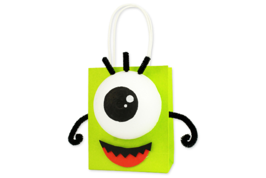 sachets à bonbons halloween monstres - Activités manuelles Halloween - 10doigts.fr - 2