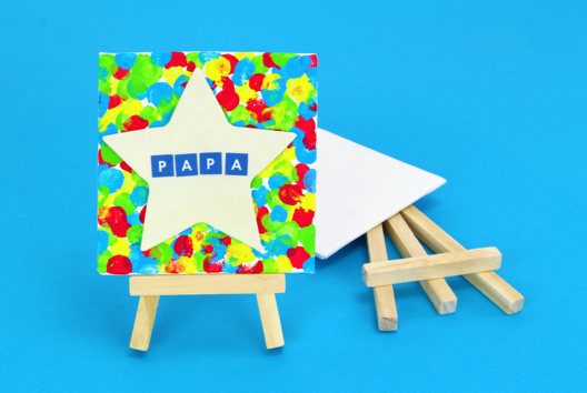 Tableau Peinture Doigts Fete Papa - Activités manuelles peinture - 10doigts.fr