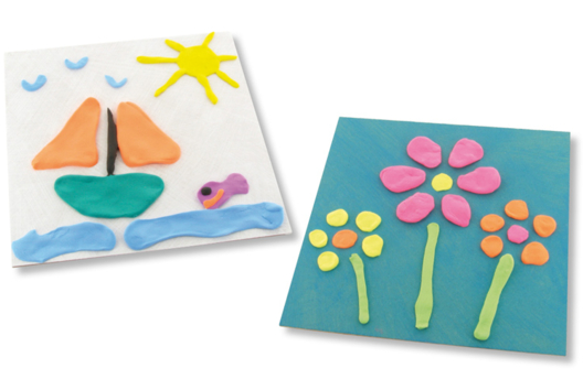 Tableaux en pâtes à modeler SOFT CLAY - Activités manuelles modelage - 10doigts.fr - 2
