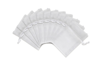 10 Sacs en organza blanc - 7 x 10 cm - Coton, lin - Textiles - 10doigts.fr