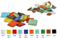 Mosaïques en pâte de verre, couleurs assorties ou à la couleur - Mosaïques en verre - 10doigts.fr