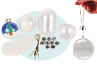 Boules en plastique transparent 3 en 1 - Boules de Noël DIY - 10doigts.fr