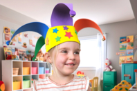Chapeaux arlequins à fabriquer - Kit de 4 chapeaux - Kits créatifs Carnaval - Activités manuelles et de bricolage pour Carnaval - 10doigts.fr