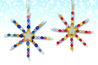 étoiles flocons de noël en perles - Kits clés en main - 10doigts.fr