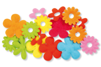 Fleurs gauffrées - Fleurs et feuilles décoratives - 10doigts.fr