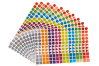 gommettes géométriques brillantes enfants - Gommettes formes assorties - 10doigts.fr