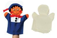 marionnette en coton - Coton, lin - Textiles - 10doigts.fr