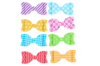 noeuds en papier nouveaux colorama - Stickers Fantaisies - 10doigts.fr