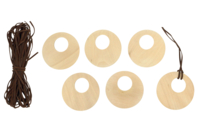 pendentif disque bois - Kits bijoux - 10doigts.fr