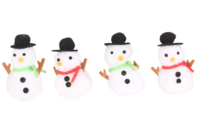 Pompon Bonhomme Neige Noel - Petites décorations de Noël - 10doigts.fr