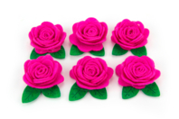 rose en feutrine - Fleurs et feuilles décoratives - 10doigts.fr