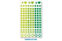 Set de 147 stickers mosaïques en camaïeu de verts - DESTOCKAGE - 10doigts.fr