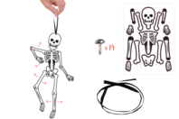 squelette articulé mobile - Kits créatifs Halloween - 10doigts.fr