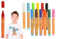 Marqueurs peinture textiles - Set de 12 couleurs (base + complémentaire) - Marqueur peinture - 10doigts.fr