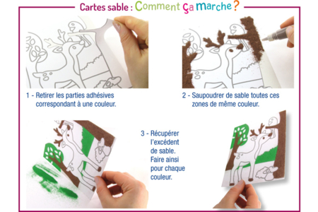 Cartes sable : Comment ça marche ? - Sables colorés – 10doigts.fr