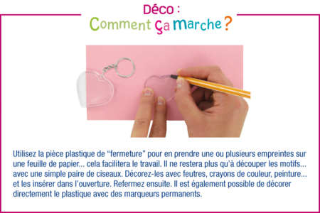 Porte-clefs en plastique transparent - Activités manuelles fête des mères – 10doigts.fr