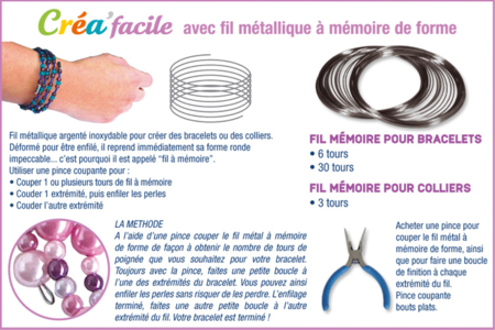 Perles CréaFacile avec fil métallique à mémoire de forme - Activités manuelles fête des mères – 10doigts.fr