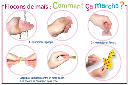 Créer avec des flocons de maïs - Activités manuelles flocons de maïs – 10doigts.fr