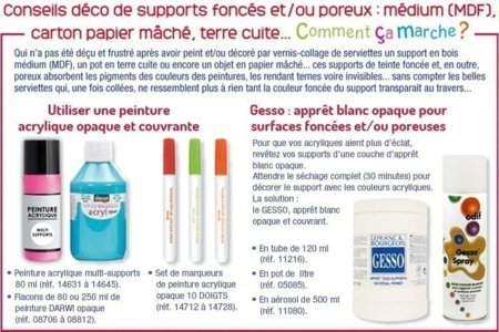 Déco de supports foncés et ou poreux - Activités manuelles collage, pliage – 10doigts.fr