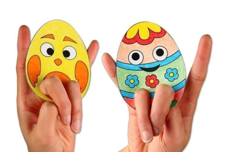 Marionnettes à doigts - Pâques - Activités manuelles Pâques – 10doigts.fr
