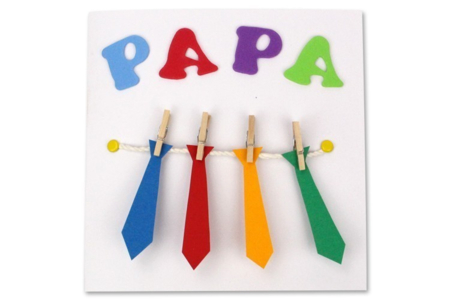 Carte cravates DIY pour la fête des pères - Activités manuelles fête des pères – 10doigts.fr