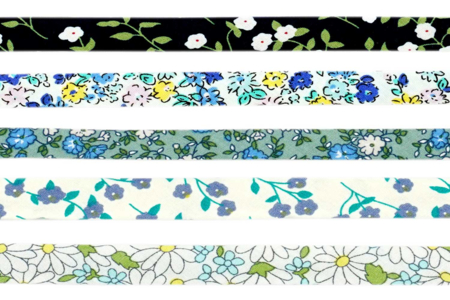 5 ruban liberty bleu - Rubans – 10doigts.fr