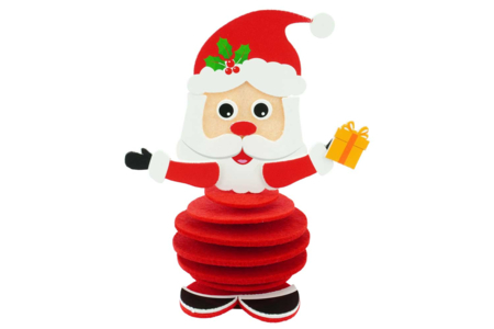6 père noel en feutrine  - Kits créatifs de Noël – 10doigts.fr
