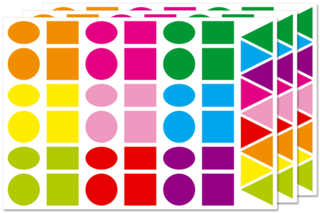 Gommettes géométriques - Gommettes formes assorties – 10doigts.fr