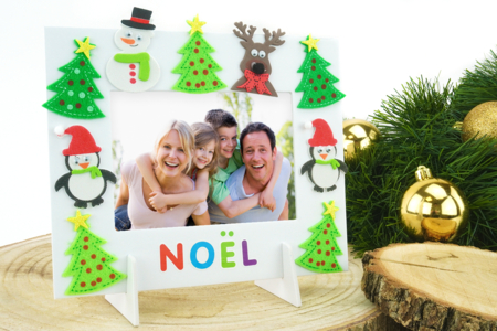 Activite Enfant Cadre Noel Personnage Rigolo - Activités manuelles bricolages de Noël – 10doigts.fr