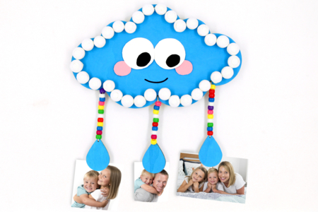 Kit porte-photo nuage en bois - Cadres photos en bois – 10doigts.fr