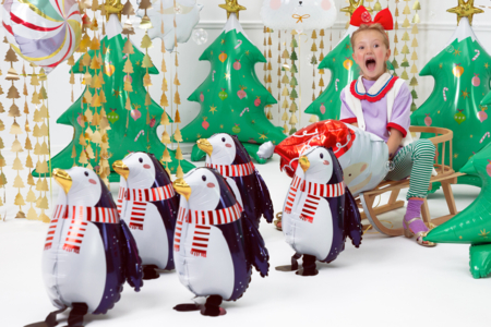 ballon pingouin noël décoration - Ballons, guirlandes, serpentins – 10doigts.fr