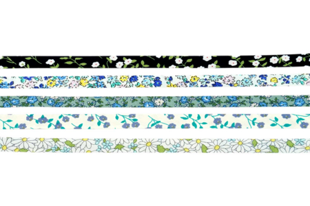 Biais coton Liberty - 5 rubans - Rubans – 10doigts.fr