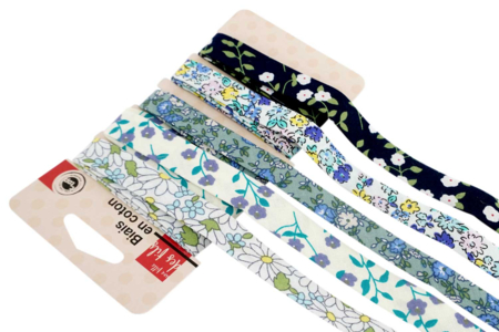 Biais coton Liberty - Set de 5 bobines - Rubans – 10doigts.fr