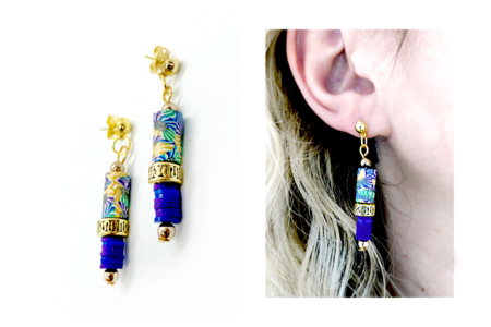 Clous d'oreilles, dorés - 10 pièces - Boucles d'oreilles – 10doigts.fr
